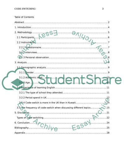 Code-Switching among Students