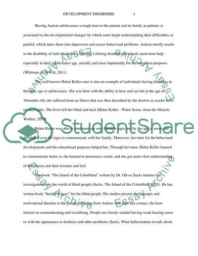 Disorders in Development