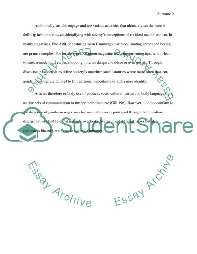 Gender in Magazine Discourse