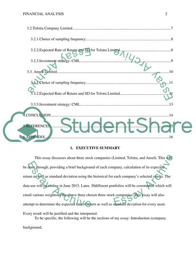 Analysis of SEEK Limited, Telstra Limited and Ansell Limited