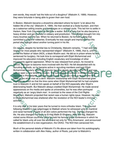 Biography of Malcolm X