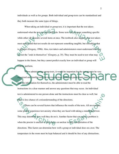An Advantage of the Individual Test