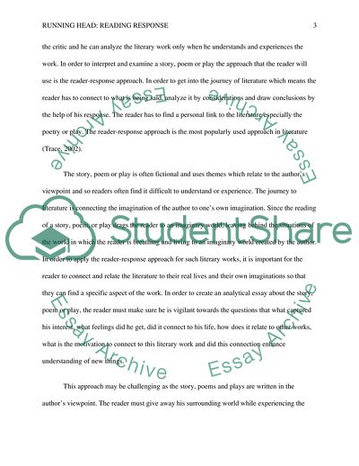 Experiencing a Story, a Poem, a Play