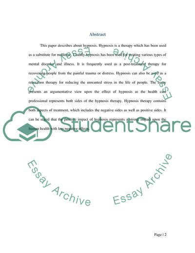 Is Hypnosis a Good Therapy or Fraud