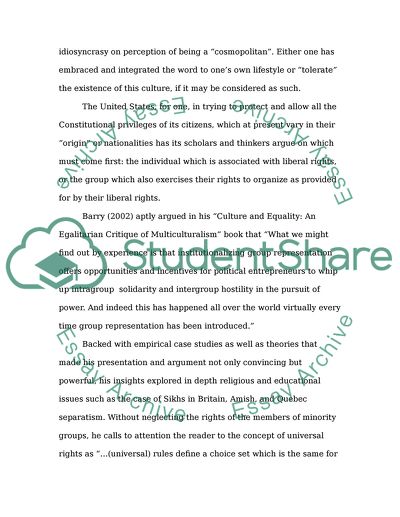 Cosmopolitanism Must Be Left as an Individual Choice