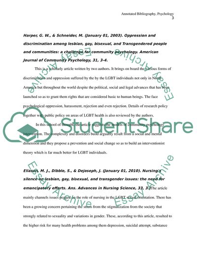 Psychology-Based LGBT Issues in the Bibliographical Assortment