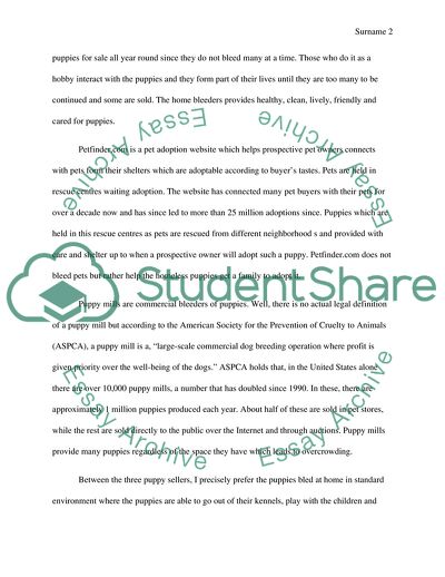 Shopping for Puppies