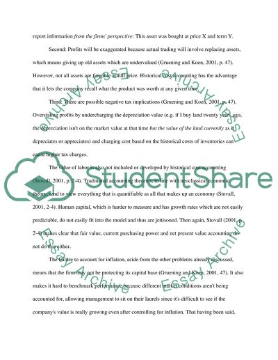 Historical Cost Accounting in Complex Business Environment