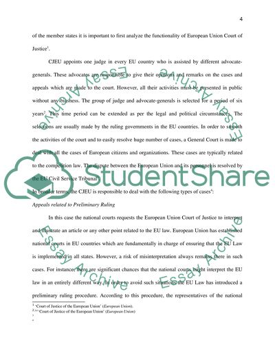 European Union Court of Justice and the National Courts