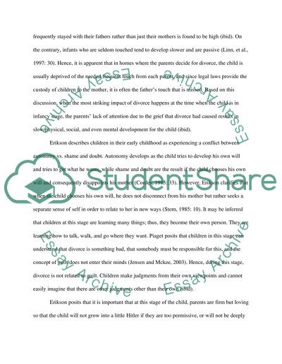 Consequences of Divorce for Children