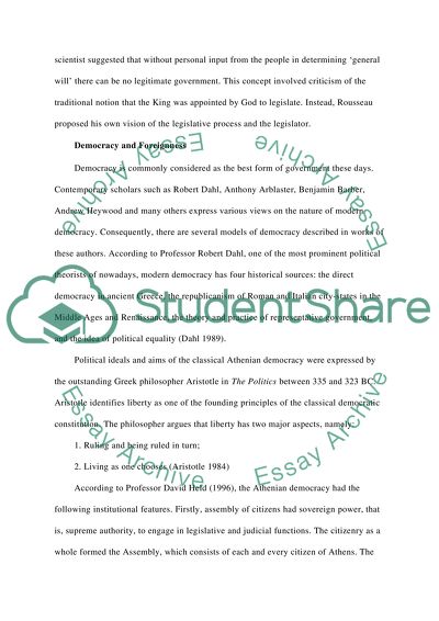 Democracy and the foreigner