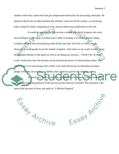 A Modest Proposal by Swift