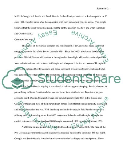 Devastating Effects and Complex Causes of the Five Days War in South Ossetia