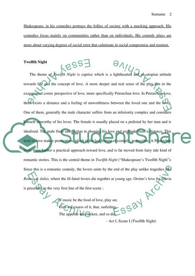 The Way That Communities Are Formed in Twelfth Night and King Lear