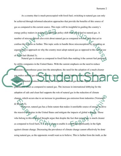 Argue the US should increase its use of natural gas