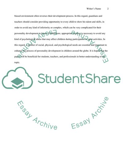 Child Development through Sports