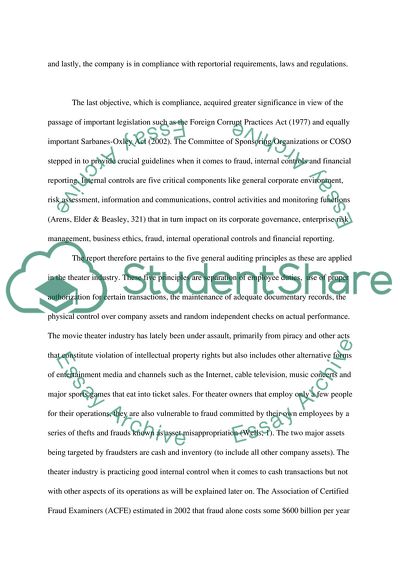 Auditing Project - Secret Shopper and Internal Controls