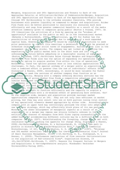 Merger versus IPO or Acquisition