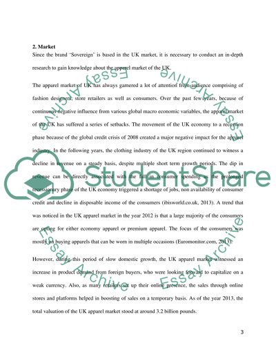 Fashion Marketing of the Brand Sovereign in the UK