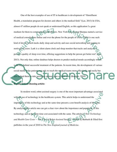 Technology and Healthcare