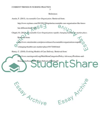 Current Trends in Nursing Practice