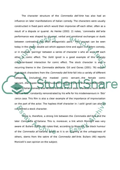 Monicellis Contribution to Italian Cinema