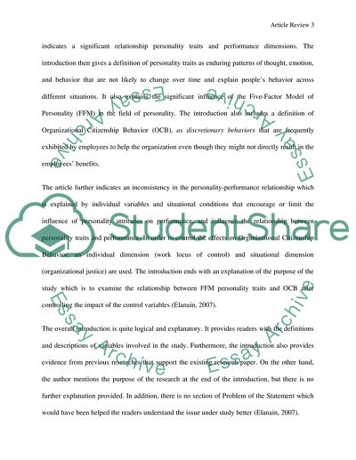 Does Personality Influence Employee Citizenship