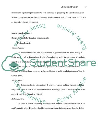 Design Standards for Junction Improvements