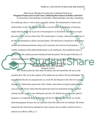 Bioethical Consideration of Maternal-Fetal Issues