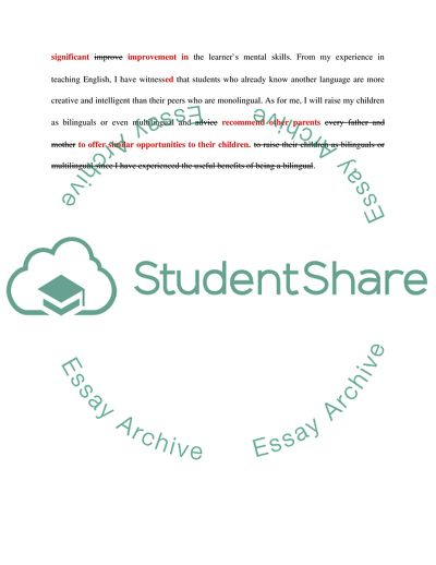 Why Do Children Learn Another Language