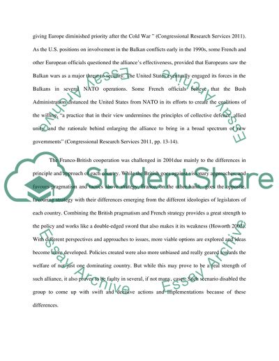 Franco-British Cooperation: Its role in shaping NATO