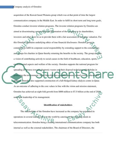 The Stakeholders of the Ooredoo