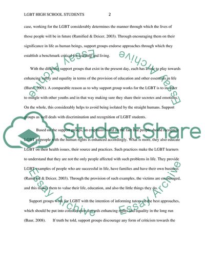 LGBT High School Students