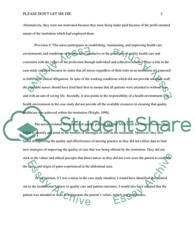 Nursing Case of Failing While Caring