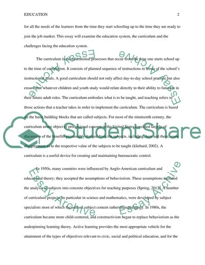 Major Challenges of Education System