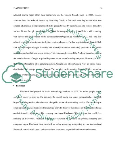 Product Mix Strategy for Amazon, Google and Facebook