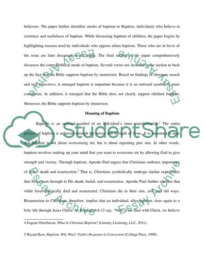 The Baptism Debate Issues