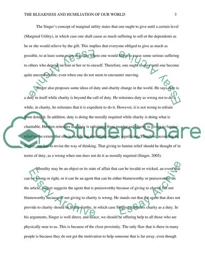 The Bleakness and Humiliation of Our World