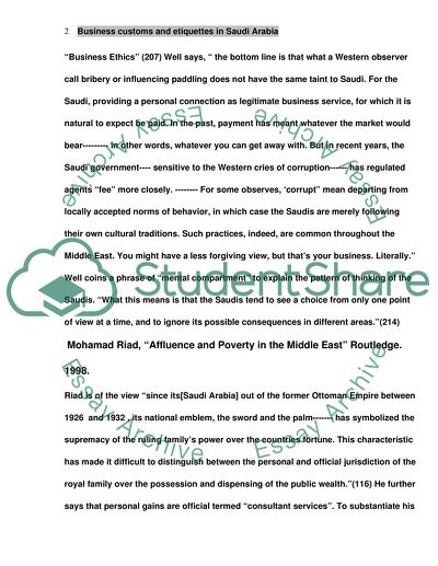 The Concept of Business in Saudi Arabia