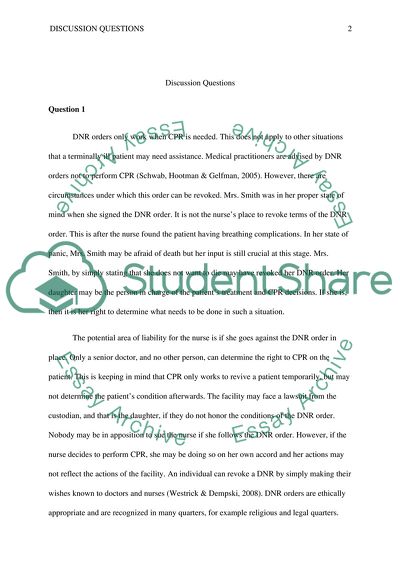 Dissussion Questions