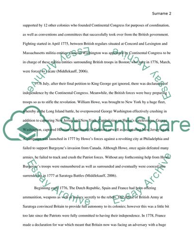 The American Revolutionary War