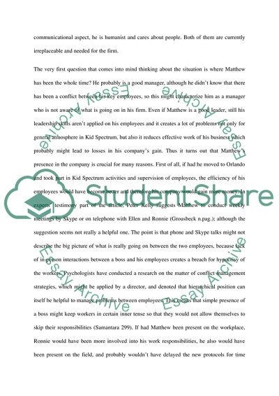 When Key Employees Clash