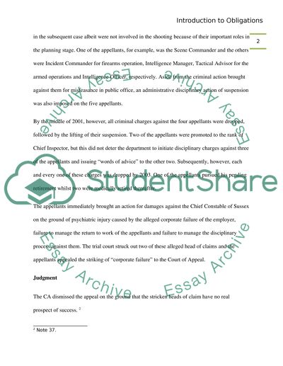 Claims for Damages in the Court of Appeal