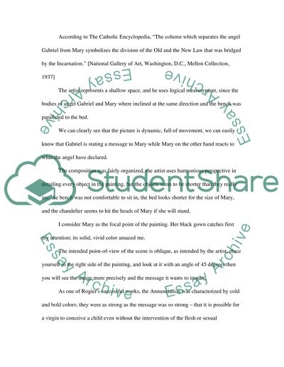 Analysis of the Annunciation Painting by Rogier Van Der Weyden