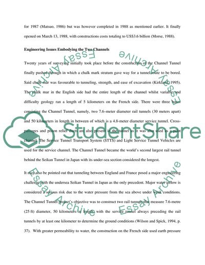 Comparison between the Channel Tunnel and the Seikan Tunnel