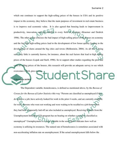 Leading Causes of Homelessness by State in the USA