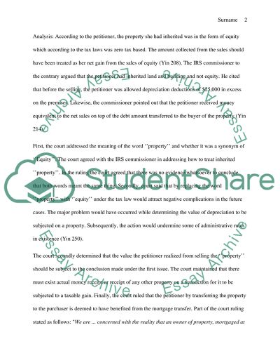 A brief of taxation case