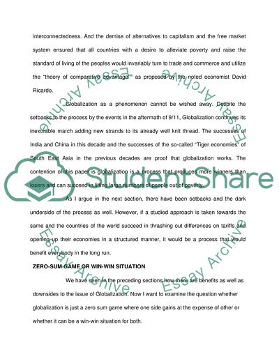 Negative and Positive Effects of Globalization