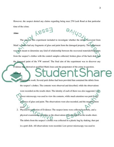 Examination of Paint and Glass