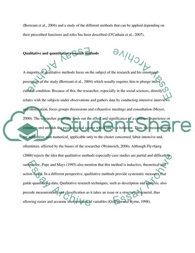 Quantitative and Qualitative Methods of Research